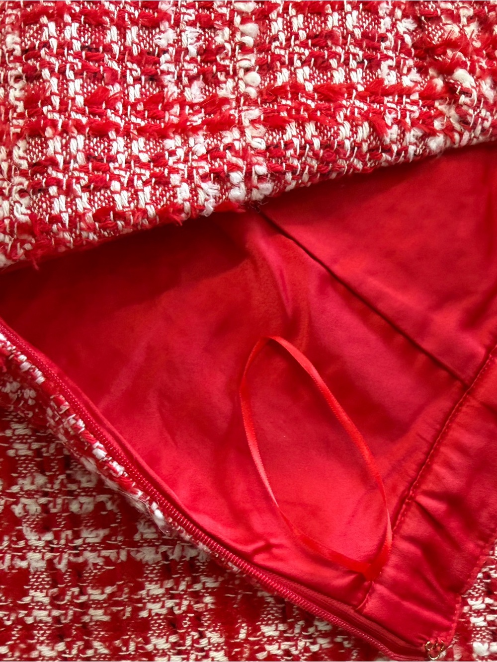 Generation Love Red Tweed Satin-Lined Jacket and skirt - Picture 7 of 7